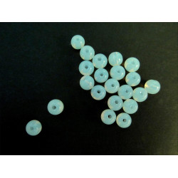 Leisure-Beads - 20 weisse Opal Glasperlen rund 6mm Opalglas - Schmuckzubehör
