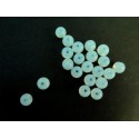 20 weisse Opal Glasperlen rund 6mm Opalglas - Schmuckzubehör
