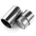 1x Edelstahl Magnetverschluss Innen 7mm 20x9mm glatt silberfarben - Schmuckzubehör - Leisure-Beads DIY