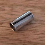 1x Edelstahl Magnetverschluss Innen 7mm 20x9mm glatt silberfarben - Schmuckzubehör