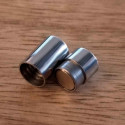 1x Edelstahl Magnetverschluss Innen 7mm 20x9mm glatt silberfarben - Schmuckzubehör