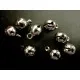 8x Mini Glöckchen ca. 11x8mm silberfarbene Schmuckanhänger - Schmuckzubehör - Leisure-Beads DIY