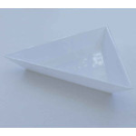 Weiße Dreiecksschale 75x60x10mm Sortierhilfe - Schmuckzubehör