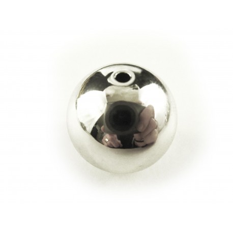 Leisure-Beads - 1x versilberte Perle 20mm aus plattiertem Acryl - Schmuckzubehör