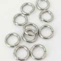 10x Edelstahl 304 Biegering 9mm x 1,5mm silberfarben - Schmuckzubehör