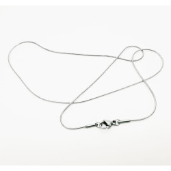 Leisure-Beads - 1x Edelstahl Halskette 44cm 0,9mm x Schlangenkette - Schmuckzubehör