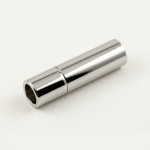 1x Edelstahl Magnet Steckverschluss Innen 3mm Größe 16x5m - Schmuckzubehör