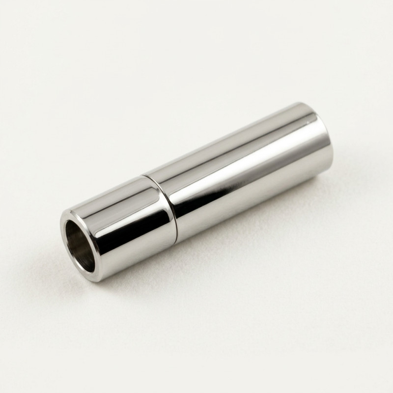 1x Edelstahl Magnet Steckverschluss Innen 3mm Größe 16x5m - Schmuckzubehör