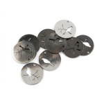 1x silberfarbener Edelstahl Anhänger 20x1,1mm mit Vogel II. WAHL - Schmuckzubehör