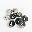 1x silberfarbener Edelstahl Anhänger 20x1,1mm mit Katze II. WAHL - Schmuckzubehör