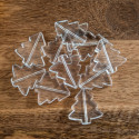 10 hochtransparente Acryl Weihnachtsbaum Perlen 41x39x5mm - Schmuckzubehör