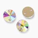4x AB-Effekt Glas Rivoli Kettenverbinder 14mm - Schmuckzubehör