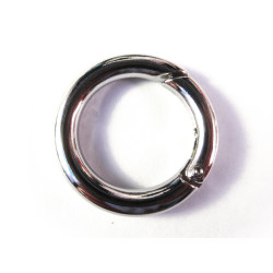 Leisure-Beads - 1x silberfarbener Ringverschluss 24x4mm Karabinerhaken - Schmuckzubehör
