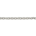 1m Edelstahl 304 Kette 2,5x2x0,5mm silberfarbene Schmuckkette Gliederkette - Schmuckzubehör
