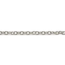 Leisure-Beads - 1m Edelstahl 304 Kette 2,5x2x0,5mm silberfarbene Schmuckkette Gliederkette - Schmuckzubehör