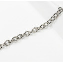 1m Edelstahl 304 Kette 2,5x2x0,5mm silberfarbene Schmuckkette Gliederkette - Schmuckzubehör