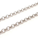 1m Edelstahl Jasseronkette 3x1,2mm silberfarbene Schmuckkette Gliederkette - Schmuckzubehör