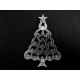 Rückseite großer silberfarbener Weihnachtsbaum / Streudeko ca. 52x36mm X-Mas Anhänger/Deko - Schmuckzubehör
