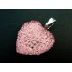 1x rosa Herz Anhänger ca. 32x24mm Strassherz Schmuckanhänger - Schmuckzubehör