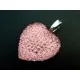 1x rosa Herz Anhänger ca. 32x24mm Strassherz Schmuckanhänger - Schmuckzubehör - Leisure-Beads DIY