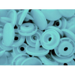 10x Babyblaue / Hellblaue KAM Snaps Größe T-5 Größe 20 Plastik Druckknöpfe - Bastelbedarf