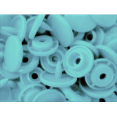 10x Babyblaue / Hellblaue KAM Snaps Größe T-5 Größe 20 Plastik Druckknöpfe - Bastelbedarf