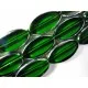 1 Strang grüne Fensterperlen 18mm oval mit Silberrahmen Kristallglas - Schmuckzubehör - Leisure-Beads DIY