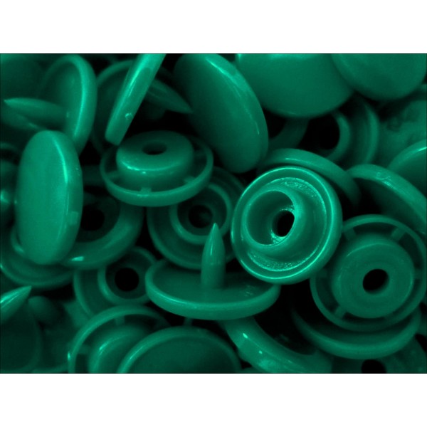 10x Mittelgrüne KAM Snaps Größe T-5 Größe 20 Plastik Druckknöpfe - Bastelbedarf