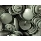 10x silberfarbene KAM Snaps Größe T-5 Größe 20 Plastik Druckknöpfe - Bastelbedarf - Leisure-Beads DIY
