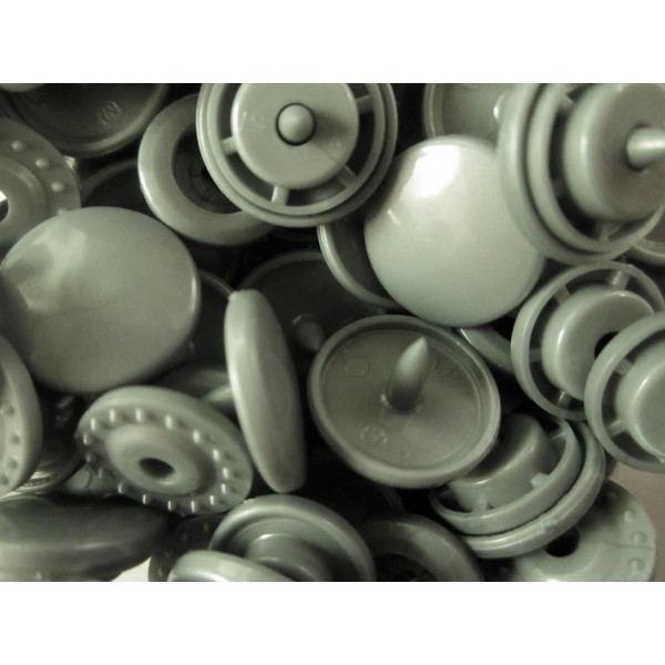 10x Silberfarbene KAM Snaps Größe T-5 Größe 20 Plastik Druckknöpfe - Bastelbedarf - Leisure-Beads DIY
