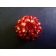 1x rote Shamballa 16mm Strass Perle leuchtend rot - Schmuckzubehör - Leisure-Beads DIY