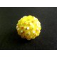 1x hellgelbe Shamballa 16mm Strass Perle - Schmuckzubehör