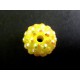 1x hellgelbe Shamballa 16mm Strass Perle - Schmuckzubehör