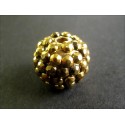 1x goldfarben Shamballa 14x16mm goldfarben Strass Perle - Schmuckzubehör Shamballa
