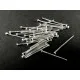 30 Nietstifte 20mm hellsilberfarben Schmuckdraht mit Kopf - Schmuckzubehör - Leisure-Beads DIY