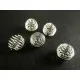 5x Spiralen Metallperle ca. 9x10mm hellsilberfarben platinfarben - Schmuckzubehör - Leisure-Beads DIY