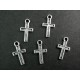 5x kleiner Kreuz Anhänger silberfarben Kruzifix ca. 15x8mm Schmuckanhänger - Schmuckzubehör