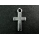 Kleiner Kreuz Anhänger silberfarben Kruzifix ca. 15x8mm Schmuckanhänger - Schmuckzubehör