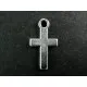 Kleiner Kreuz Anhänger silberfarben Kruzifix ca. 15x8mm Schmuckanhänger - Schmuckzubehör - Leisure-Beads DIY