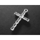 Kreuz Anhänger Kruzifix silberfarben Schmuckanhänger ca. 24x15mm - Schmuckzubehör