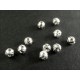10x filigrane Metallperlen 4mm platinfarben Kugel Spacer - Schmuckzubehör