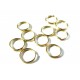 10x Spaltring 10mm rund goldfarben - Schmuckzubehör