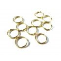 10x goldfarben Spaltring 10mm rund Doppelringe - Schmuckzubehör