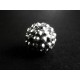 1x schwarz-silber Shamballa 16mm schwarz-silber Strass Perle - Schmuckzubehör