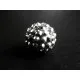 1x schwarz-silber Shamballa 16mm schwarz-silber Strass Perle - Schmuckzubehör - Leisure-Beads DIY