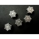 5x Metallperlen Schneeflocke 8x3mm silberfarben Metallspacer - Schmuckzubehör