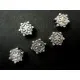 5x Metallperlen Schneeflocke 8x3mm silberfarben Metallspacer - Schmuckzubehör - Leisure-Beads DIY