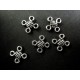 5x filigraner Kettenverbinder 24x23mm Kettenverteiler silberfarben - Schmuckzubehör