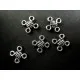 5x filigraner Kettenverbinder 24x23mm Kettenverteiler silberfarben - Schmuckzubehör - Leisure-Beads DIY