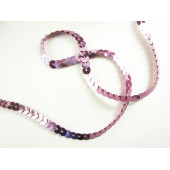 1m rosa Paillettenband 6mm Breite - Bastelbedarf